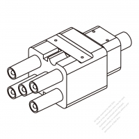 45A, 5-Pin 電池香蕉頭插頭 連接器