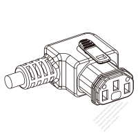 IEC 320 C13 AC電源線連接器 3 芯 彎式  7A/10A/13A/15A, /125,250V