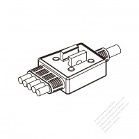 AC電線成型式固定接頭(Strain Relief -SR) 1 出 5, 加線材夾, 線材 OD 呎吋: OD ø7.9 Ø8.5